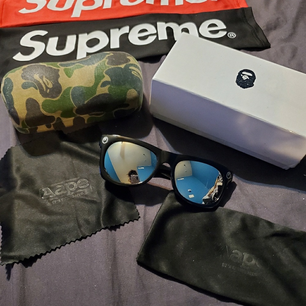 Bape sunglasses with case